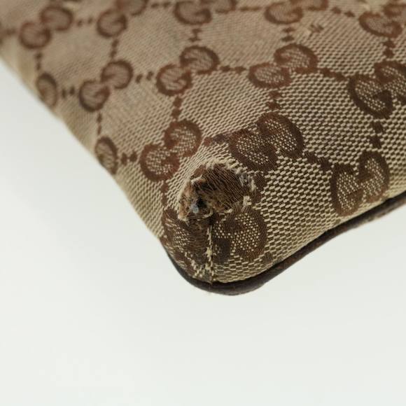 GUCCI GG Canvas Web Sherry Line Shoulder Bag Beige Green Red 141863 Auth ki2891 - Picture 10 of 16